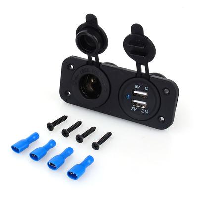 SJLERST KFZ Ladegerät Stecksockel, Fydun Schnellladen Dual USB Ladegerät Adapter und Buchse 12-V Image