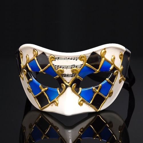 Karneval 2026 Karnevalsmaske Clown Venezianisch Narr Karneval Venezianische Maske Arlecchino Halbgesicht Erwachsene Herren Halloween Karneval Party Maskerade Karneval von Venedig Einfaches Image