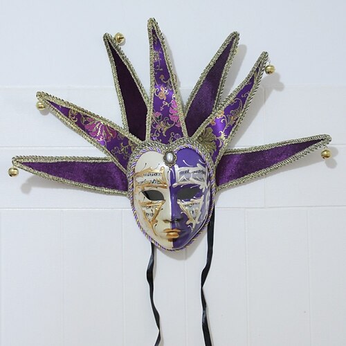 Halloween Venezianische Maske Volto Larve Karnevalsmaske Vollgesicht Erwachsene Herren Halloween Karneval Party Maskerade Karneval von Venedig Einfache Halloween-Kostüme Verkleiden Image