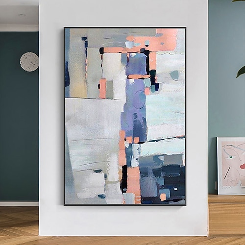 Mintura handgefertigte abstrakte Ölgemälde auf Leinwand, Wandkunst, Dekoration, modernes Bild für die Inneneinrichtung, gerolltes, rahmenloses, ungedehntes Gemälde Image