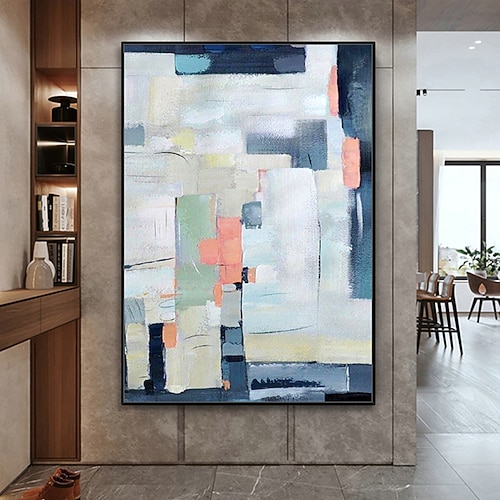 Mintura handgefertigte abstrakte Ölgemälde auf Leinwand, Wandkunst, Dekoration, modernes Bild für die Inneneinrichtung, gerolltes, rahmenloses, ungedehntes Gemälde Image