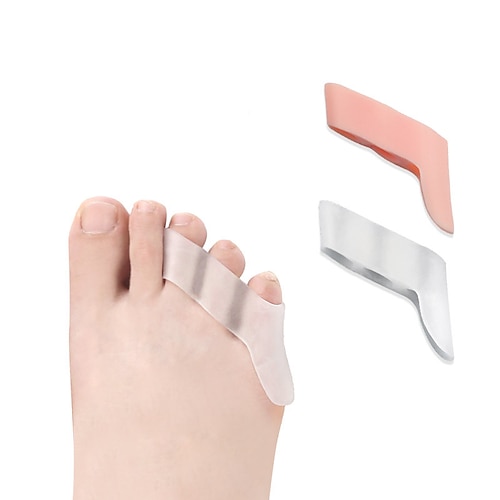 Silikon-String-Sandale Zehenflip Großzehenspreizer Kissen Ballenpolster Hartsilikon Zehentrenner 3-Loch Hallux Valgus Orthopädische Abstandshalter Hallux Valgus Überlappender Hammer Fußkorrektor Image