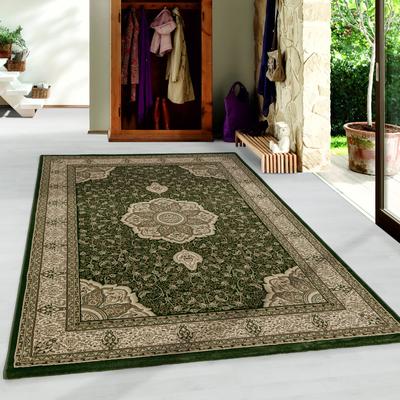 Teppich AYYILDIZ TEPPICHE "KASHMIR 2601", grün, B:200cm H:10mm L:290cm, Polypropylen (PP), Teppiche, Orient Optik, pflegeleicht, robuster Kurzflor, Wohnzimmer Image