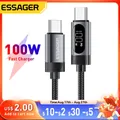 Cavo USB C Essager Dispaly digitale per iPhone 17 16 15 Xiaomi Huawei 100W PD ricarica rapida per MacBook iPad cavo da tipo C a C
