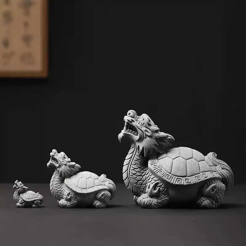 Moule en silicone pour béton, plâtre exécutif de tortue de dragon, ameublement de maison bricolage, moule de bête mythologique chinoise