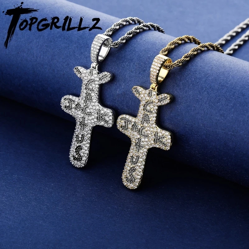 TOPGRILLZ Kaktus Jack Anhänger & Halskette Iced Kubikzircon Überzogene Gold Silber Farbe Hip Hop Schmuck Für Männer Frauen