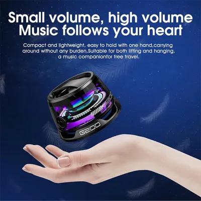 VIKEFON Smart Bluetooth 5.3-Lautsprecher mit RGB-Farblicht und magnetischem Telefonhalter, Stereo-Surround, für Kinder, Geschenk, Zuhause, Party Image