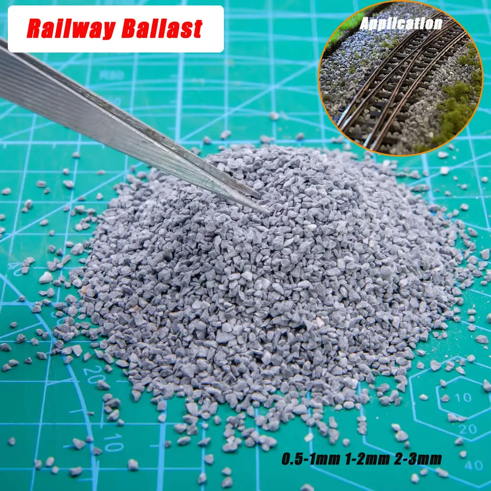 50G Miniatur Eisenbahn Vorschaltgerät 0,5mm-3mm Eisenbahn Track Stein Spielzeug für Maßstab HO N OO Diy Modellbau/Diorama/Gartendekoration Image