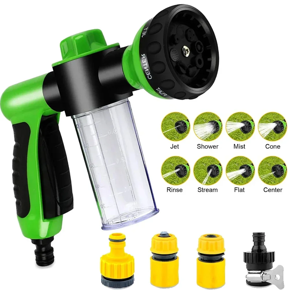 Hund Dusche Sprayer 8 in 1 Haustier Bad Reinigung Katze Hund Dusche Pistole Hochdruck Schlauch Düse Schaum Garten auto Tier Hund Waschen Werkzeug