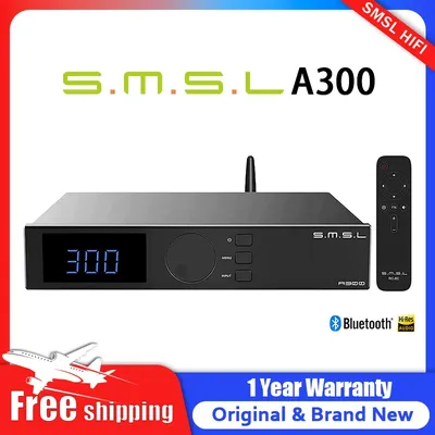 SMSL A300 Hi-Res Sound-Leistungsverstärker unterstützt passive Lautsprecher und aktive Subwoofer 165 W*2 Bluetooth5.0 BTL mit Fernbedienung Image