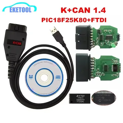Für vag k can commander 1,4 grüne pcb pic18f25k80 ftdi ft232rl chip für audi/vw/skoda/sitz für vag k can 1,4 k-line commander