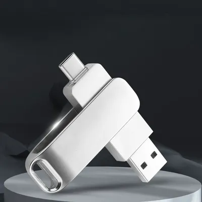 2-in-1-USB-Flash-Laufwerk 128 GB 64 GB 32 GB 16 GB 8 GB, USB 2.0-Hochgeschwindigkeits-U-Disk, Image