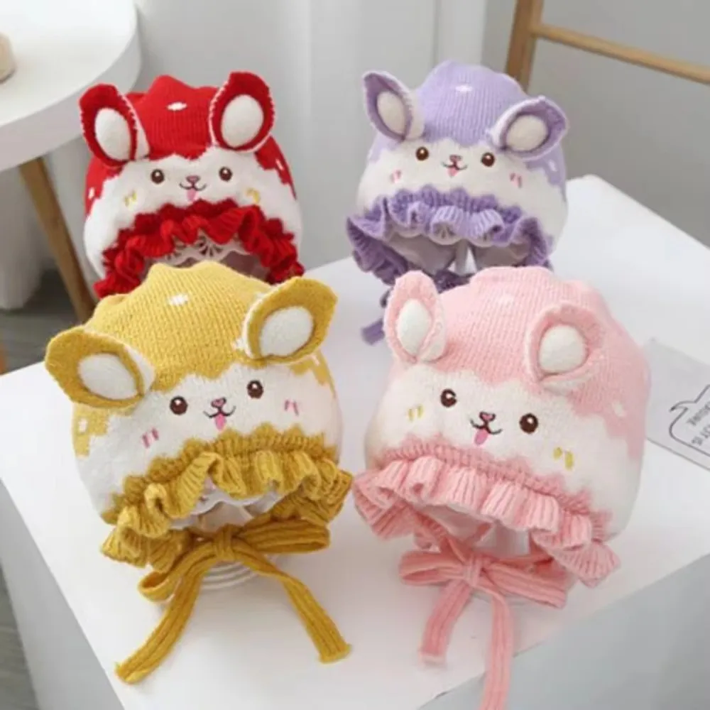 Neue Nette Kaninchen Baby Hut Mit Ohren Winter Warme Neugeborenen Jungen Mädchen Kappe Mützen Weiche Ohr Schutz Infant Kleinkind Hut Motorhaube Image