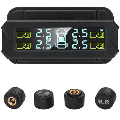 Decdeal - Reifendrucküberwachungssystem, kabelloses Solarenergie-TPMS mit 5 Alarmmodi, LCD-Display