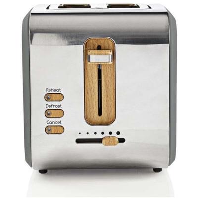 Toaster mit 2 schlitzen, 900 w, grau Nedis KABT510EGY