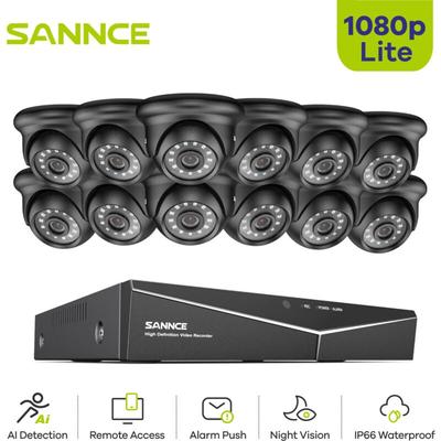 1080P Überwachungskamera Set 16CH dvr ir Nachtsicht Kamera Videoüberwachungsset Sicherheit System Image