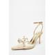 Quiz Womens Gold Bow Diamante Court Heels - Size UK 8 | Quiz Sale | Discount Designer Brands