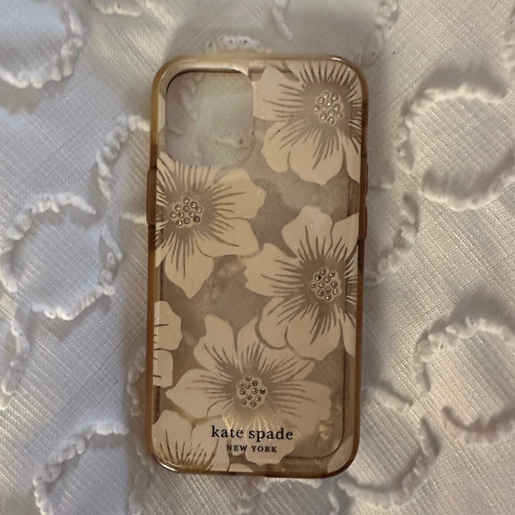 Kate Spade Cell Phones & Accessories | Kate Spade New York Phone Case Iphone 12 Mini | Color: Gold/White | Size: Os