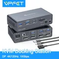 Docking station KVM DP1.4 4K @ 120Hz Switch USB C 2 monitor 2 PC Displayport Dual Monitor Switch KVM