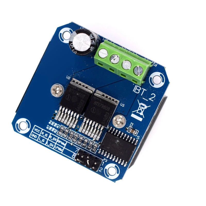 Doppel BTS7960 43A High-Power IBT2 Motor Treiber System Elektronik Board Modul DIY Smart Auto Halbleiter Kühler Für Arduino Image