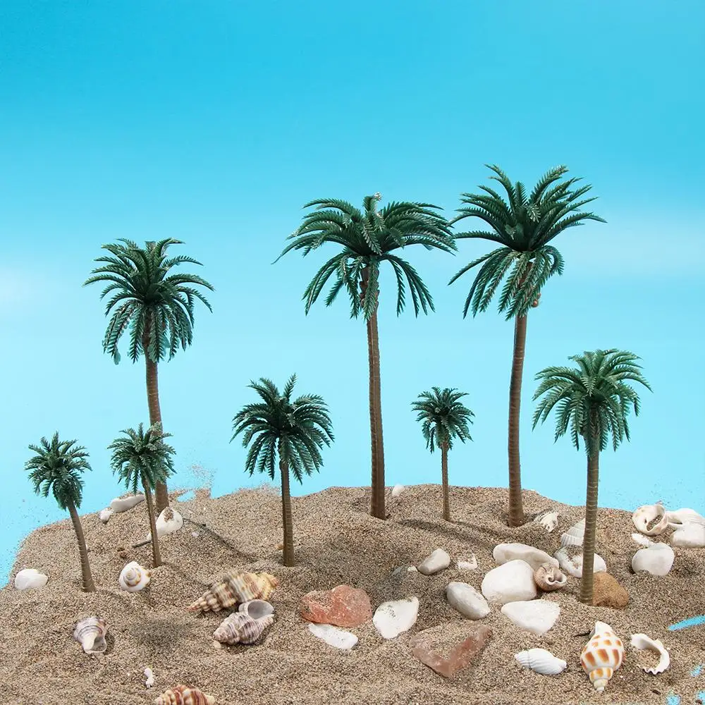 5 Stück Plastik Kokospalme Miniatur Blumentöpfe Bonsai Handwerk Mikro landschaft DIY Dekor Landschaft Modell Image