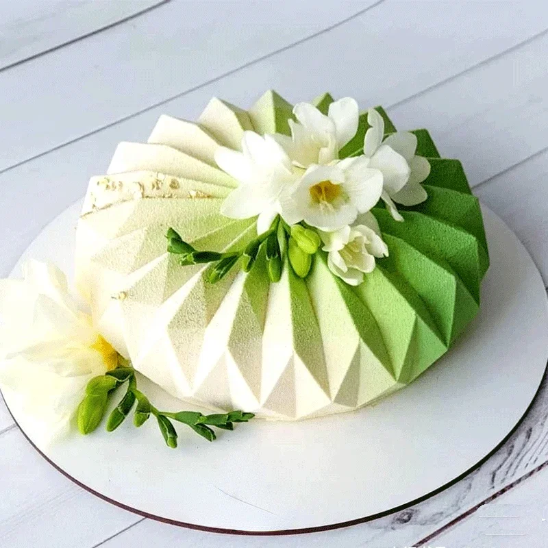 Silikon-Mousse-Kuchenform Runde Kuchenform Schokoladen-Biskuitform Wiederverwendbare Handgemachte Süßigkeiten-Gelee-Pudding-Form Küchen-Backwerkzeuge Image