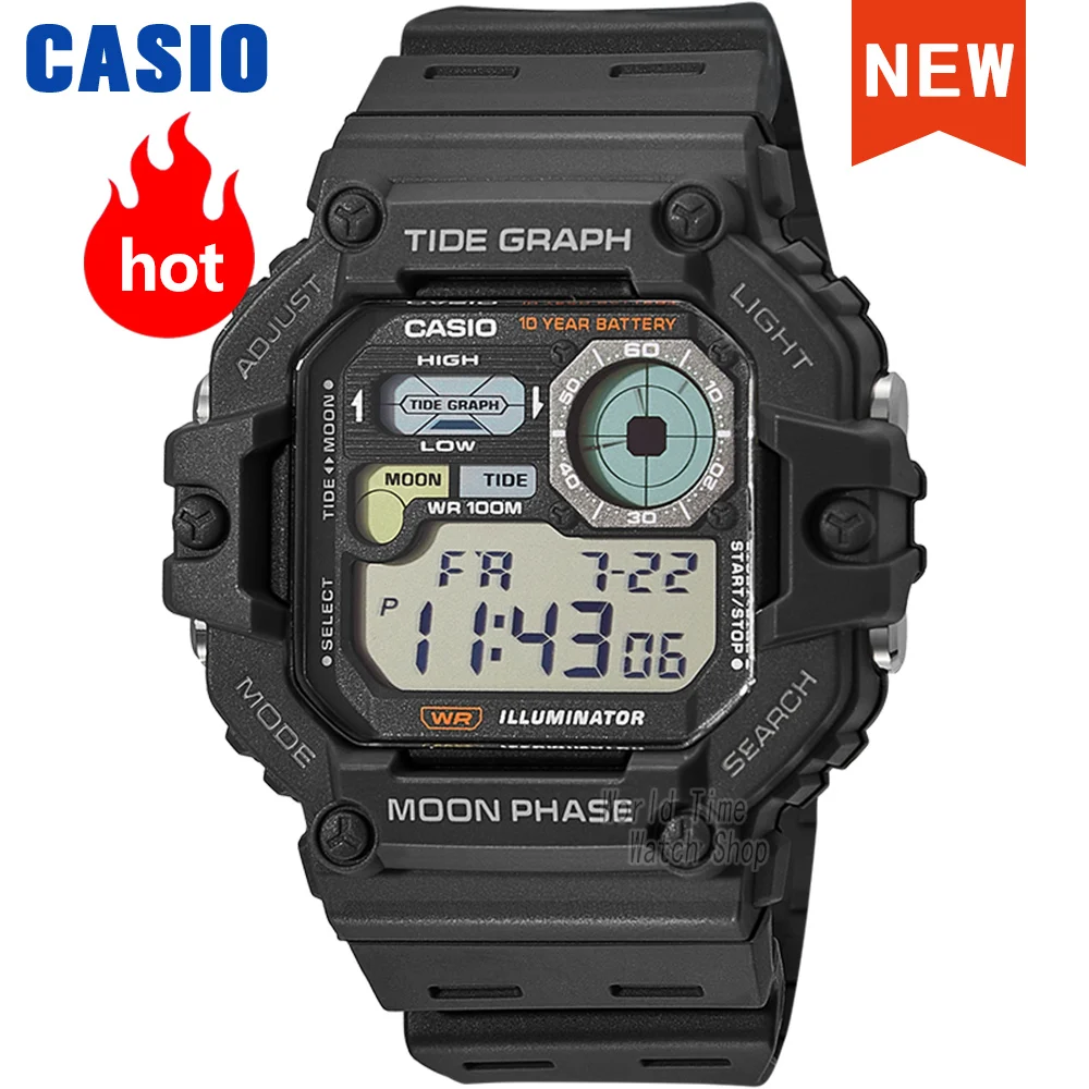 Casio Uhr für Herren, Top-Luxus-Set, Militär, 10 Jahre Akkulaufzeit, 100 m wasserdichte Digitaluhr, Sport-Quarz-Herrenuhr, Relogio Image