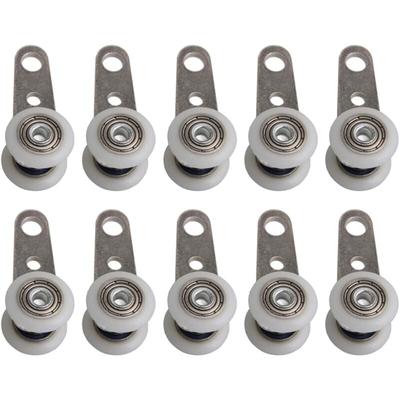 Aougo - Packung mit 10 Rollen für Erkerfenster oder Schiebetüren – Metall und Kunststoff – 4,5 x Image