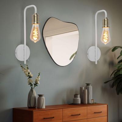 Globo - Wandleuchte Bettlampe Schlafzimmerleuchte Wohnzimmerlampe Wandlampe mit Schalter, Metall Image