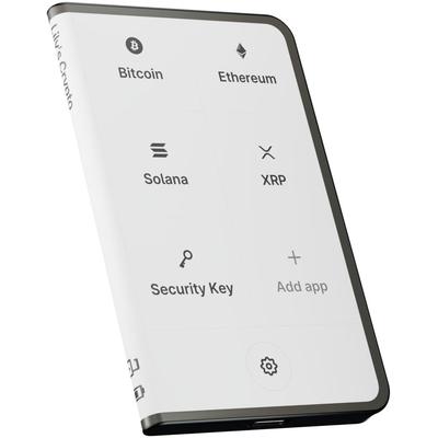 LEDGER Krypto Hardware-Wallet "Stax™", grau, B:5,4cm H:8,5cm T:0,6cm, Chipkartenleser