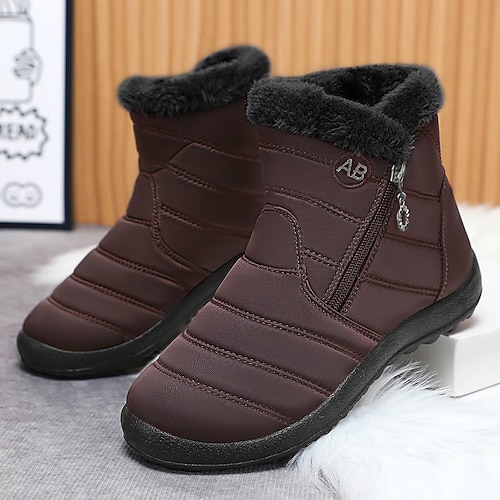 graue Winterstiefel für Herren mit Reißverschluss, warmem Fleecefutter und wasserdichtem Design – ideal für Outdoor-Aktivitäten bei kaltem Wetter Image