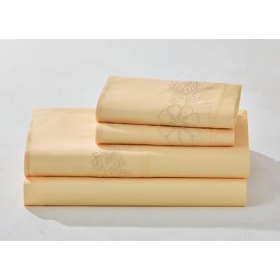 Anna Embroidered Sheet Set by BrylaneHome in Banana (Size KING)