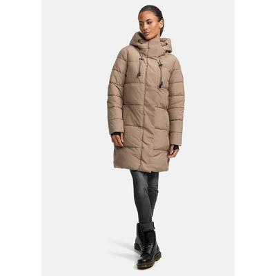 Winterjacke MARIKOO "Kaituu XVI", Damen, Gr. S, grau (taupe grau), Obermaterial: 100% Polyester; Innenmaterial: 100% Polyester; Futter/Wattierung: 100% Polyester, Jacken, mit großer Kapuze Image
