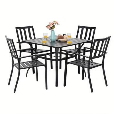 TEMU 5 Piece Outdoor Dining Table Set For 4, 37