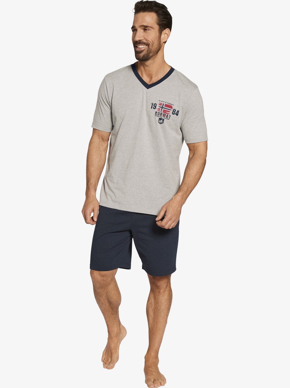Jan Vanderstorm Kurzer Schlafanzug Herren grau, 4XL Image