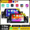 Podofo 1DIN 5 "HD Touch Screen Monitor Universal Car mp5 Player Carplay/auto Car Autoradio supporto TF/USB telecamera per retromarcia