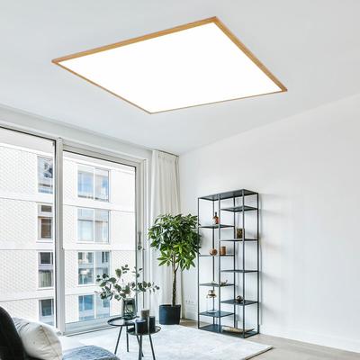 Etc-shop - Deckenpanel Deckenleuchte Aufbaupanel Designleuchte Wohnzimmerleuchte in Holzoptik, Image