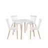 Set De Table Royal (80x80) Et 4 Chaises Royal Blanc