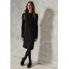 Strickkleid CECIL, Damen, Gr. XS (36), US-Größen, schwarz, Stoff, 50% Viskose, 28% Polyester, 22% Nylon, unifarben, casual, normal knielang, V-Ausschnitt, Langarm Bündchen, Kleider, knielang