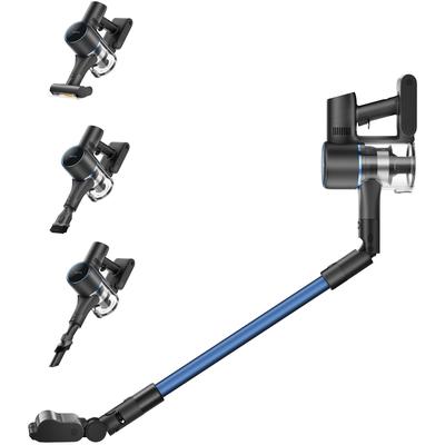 MOVA Akku-Bodenstaubsauger "Mova S4 Detect, Kabelloser Vacuumsauger", bunt (schwarz, blau), B:25,6cm H:130,7cm T:21,8cm, Akkusauger, 20.000Pa Saugleistung/ Bürste mit LED-Leuchten/ Vielseitige Aufsätze Image