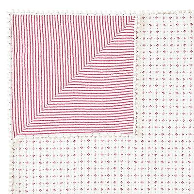 Georgie Pom Pom Quilt - Raspberry, Full/Queen - Ballard Designs