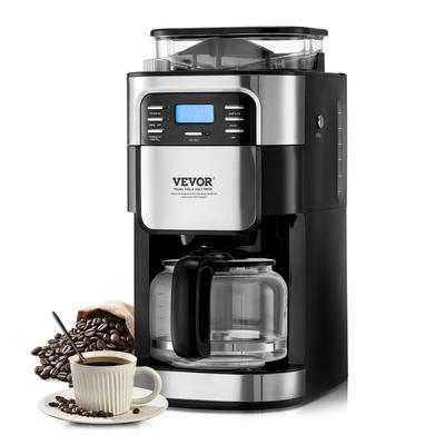 Coffee Maker with Grinder, Coffee Machine, Grind and Brew Coffee Maker for Auto Brew, for Home Office Restaurant