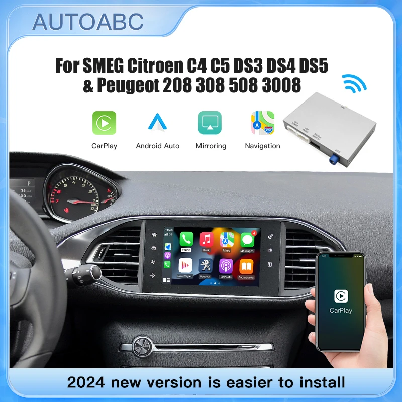 Drahtlose Carplay Android Auto pour KIT Für Cristaux SMEG Picasso C4 C5 DS4 DS3 DS5 308 508 5008 3008 Zubehör multimedia Image