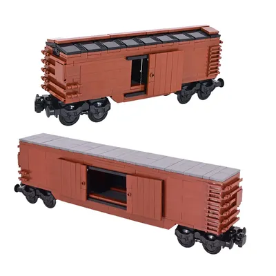 MOC Stadt Kreative Idee Flat Top Lkw Zug Licht Schiene Baustein Ziegel DIY Technische Spielzeug für kinder geschenke Image