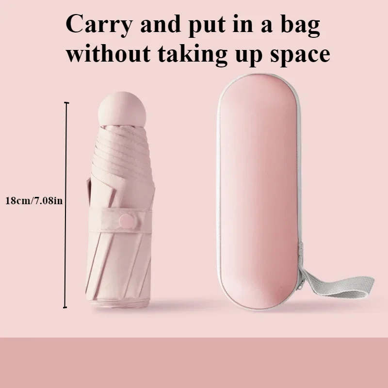 Reiseschirm schirm Pakt leichte tragbare automatische starke wasserdichte Falt schirme mit 6 Rippen verstärkt Auto Open Close Image