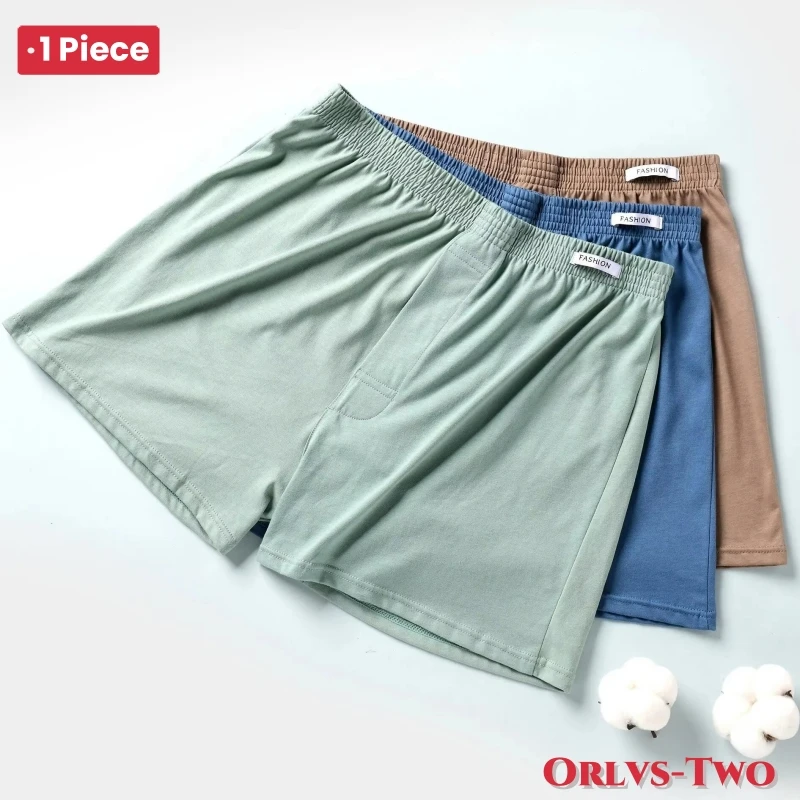 Herren-Unterwäsche mit mittlerer Taille, Boxershorts, solide Unterhose, Höschen, Heimshorts, atmungsaktiv, flache Boxershorts, Absorptionshöschen Image
