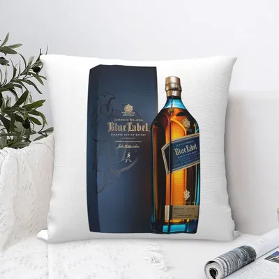Johnny Walker Blue Label Whiskey P-219 Kissenbezug, alkoholischer Likör-Kissenbezug für Heimdekoration, Kissenbezug, Kissenbezüge Image