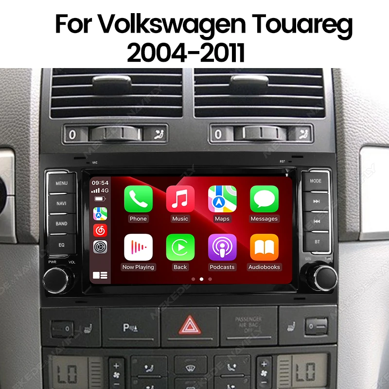 MEKEDE Autoradio Für VW Volkswagen Touareg Multivan Transporter T5 2004-2011 Drahtlose CarPlay Android Auto Autoradio 2Din Keine DVD Image