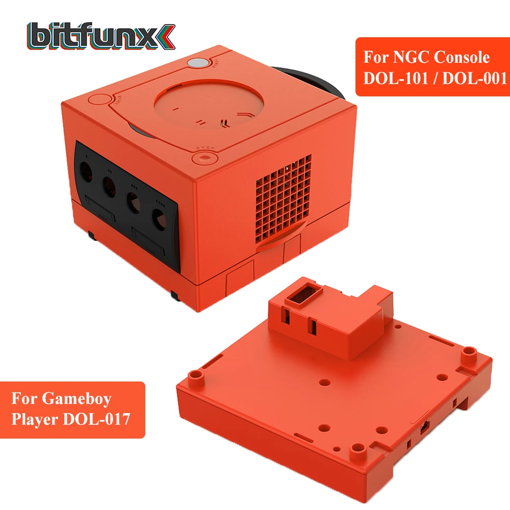 Bitfunx chaud rouge NGC coque de remplacement étui de protection GC boîte de jeu pour Gamecube DOL001and DOL-101 Console de jeu