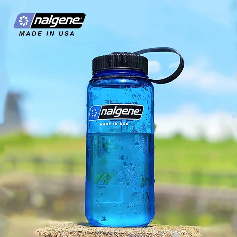 Nalgene Weithals-Trinkflasche für Kinder 500ml Auslaufsicher Tritan Sportbecher Schule Camping Wandern Unzerbrechlich Sturzresistent Image